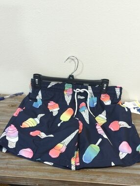 Trunks Surf & Swim Co Men’s Swim Trunks Small Ice Cream Print Navy NWT